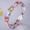 colorful cz 925 18k gold jewelry expandable bangle fashion bracelet